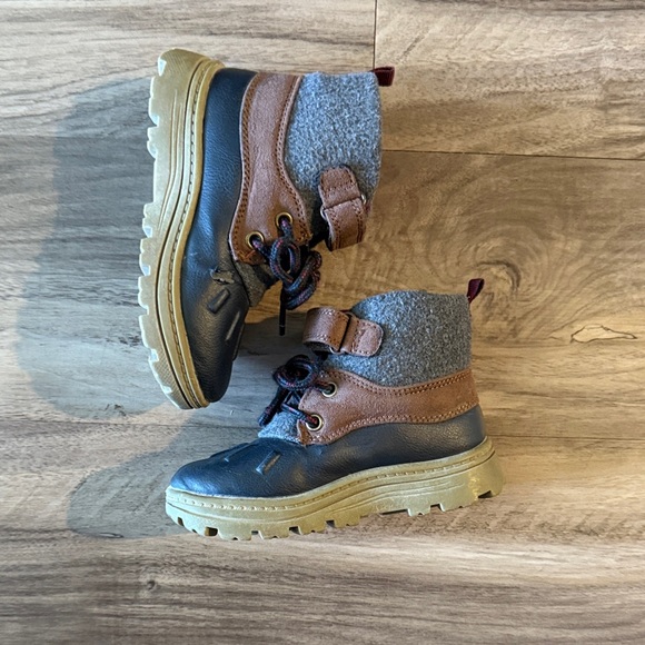 Carter's Kids Tan and Navy Boots - Picture 3 of 7